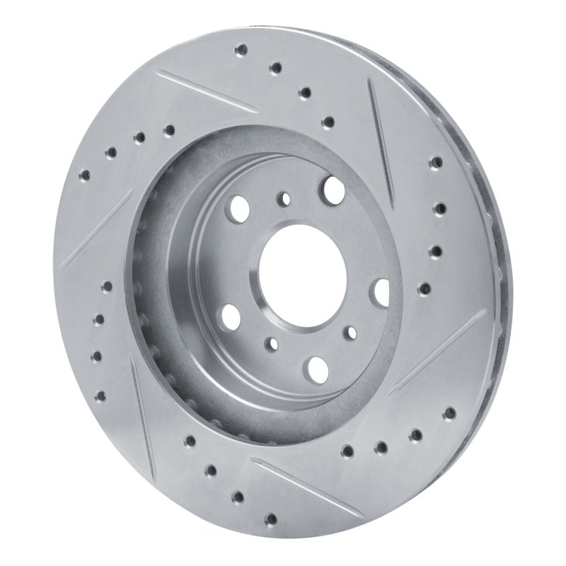 R1 Concepts Toyota Celica 1986 - 1989 Front Left Drilled & Slotted Silver Brake Rotor | rncEDZ - 76027L - JDMuscleSPK987497