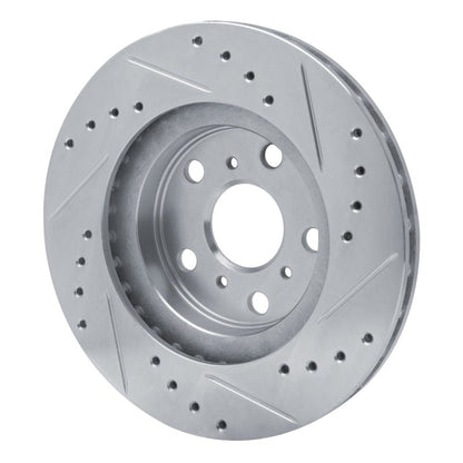 R1 Concepts Toyota Celica 1986 - 1989 Front Left Drilled & Slotted Silver Brake Rotor | rncEDZ - 76027L - JDMuscleSPK987497