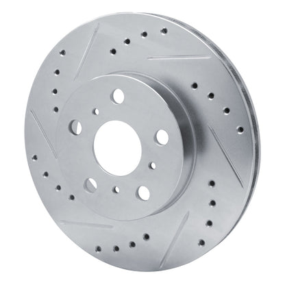 R1 Concepts Toyota Celica 1986 - 1989 Front Left Drilled & Slotted Silver Brake Rotor | rncEDZ - 76027L - JDMuscleSPK987497