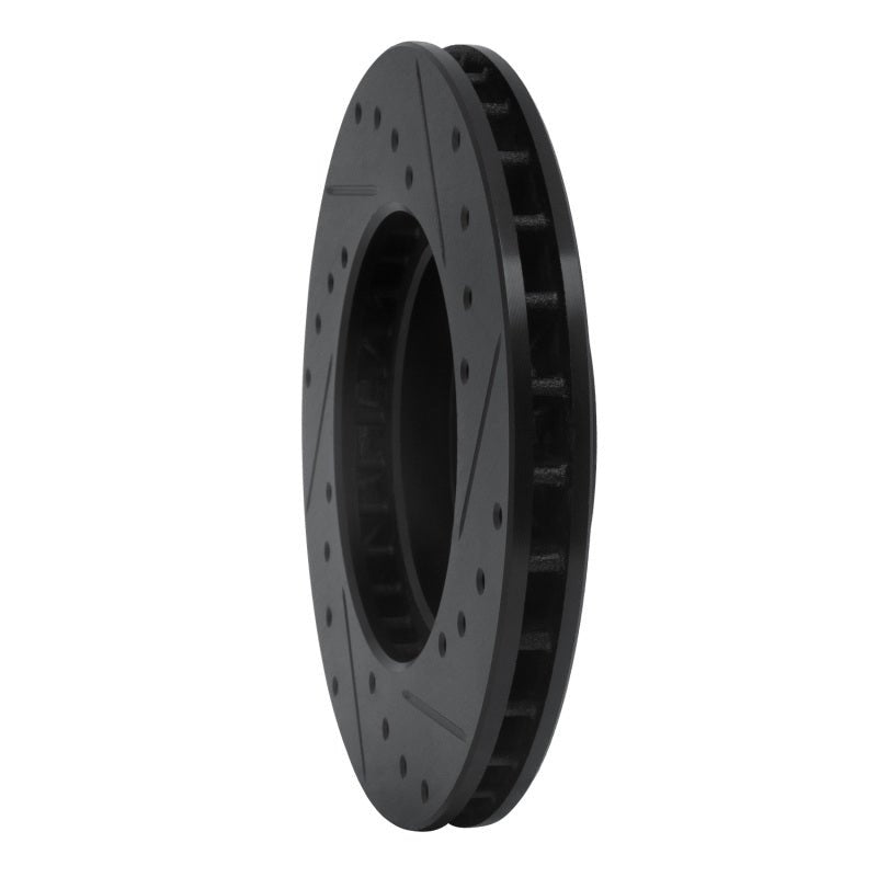 R1 Concepts Toyota Celica 1988 - 1993 Front Left Drilled & Slotted Black Brake Rotor | rncECB - 76041L - JDMuscleSPK983689