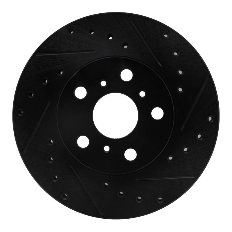 R1 Concepts Toyota Celica 1988 - 1993 Front Right Drilled & Slotted Black Brake Rotor | rncECB - 76041R - JDMuscleSPK983690