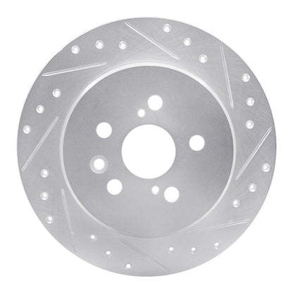 R1 Concepts Toyota Celica 1990 - 1993 Rear Right Drilled & Slotted Silver Brake Rotor | rncEDZ - 76046R - JDMuscleSPK987532