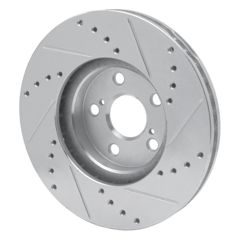 R1 Concepts Toyota Celica 1994 - 1999 Front Left Drilled & Slotted Silver Brake Rotor | rncEDZ - 76059L - JDMuscleSPK987543