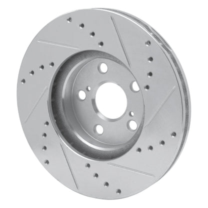 R1 Concepts Toyota Celica 1994 - 1999 Front Left Drilled & Slotted Silver Brake Rotor | rncEDZ - 76059L - JDMuscleSPK987543