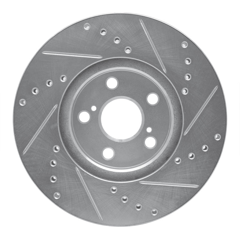 R1 Concepts Toyota Celica 1994 - 1999 Front Left Drilled & Slotted Silver Brake Rotor | rncEDZ - 76059L - JDMuscleSPK987543
