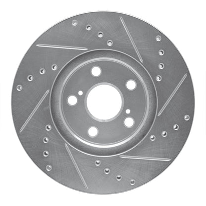 R1 Concepts Toyota Celica 1994 - 1999 Front Left Drilled & Slotted Silver Brake Rotor | rncEDZ - 76059L - JDMuscleSPK987543