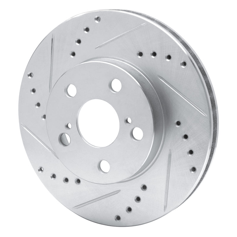 R1 Concepts Toyota Celica 1994 - 2000 Front Left Drilled & Slotted Silver Brake Rotor | rncEDZ - 76067L - JDMuscleSPK987557