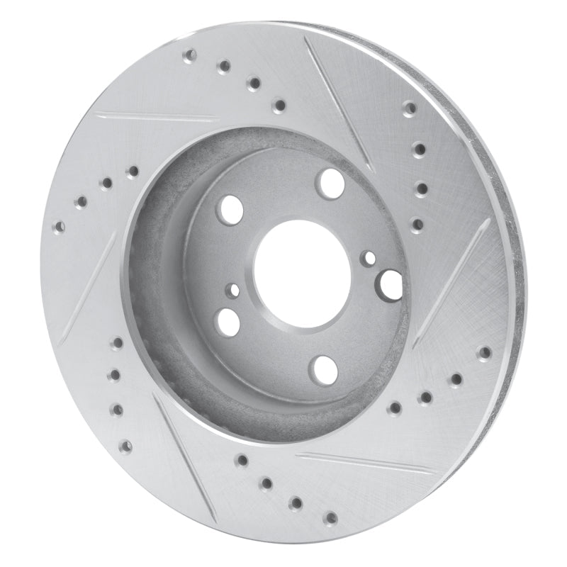 R1 Concepts Toyota Celica 1994 - 2000 Front Left Drilled & Slotted Silver Brake Rotor | rncEDZ - 76067L - JDMuscleSPK987557