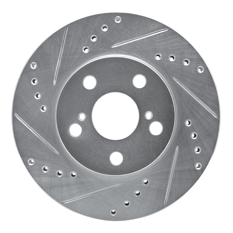 R1 Concepts Toyota Celica 1994 - 2000 Front Left Drilled & Slotted Silver Brake Rotor | rncEDZ - 76067L - JDMuscleSPK987557
