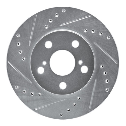 R1 Concepts Toyota Celica 1994 - 2000 Front Left Drilled & Slotted Silver Brake Rotor | rncEDZ - 76067L - JDMuscleSPK987557