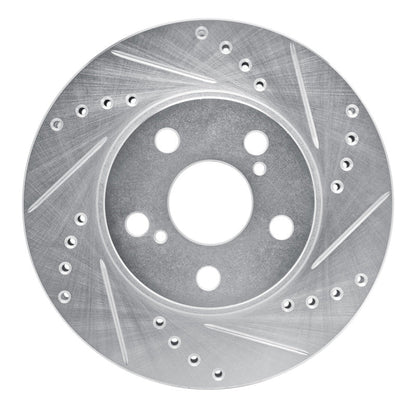 R1 Concepts Toyota Celica 1994 - 2000 Front Right Drilled and Slotted Silver Brake Rotor | rncEDZ - 76067R - JDMuscleSPK987558