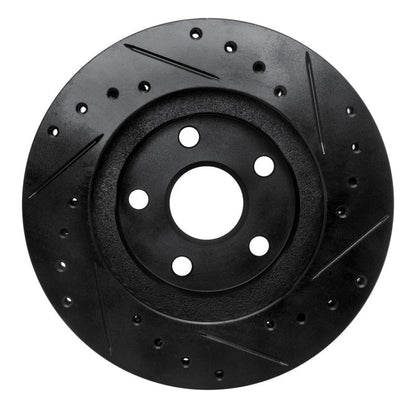 R1 Concepts Toyota Celica Front Left Drilled & Slotted Brake Rotor - Black | rncECB - 76027L - JDMuscleSPK983677