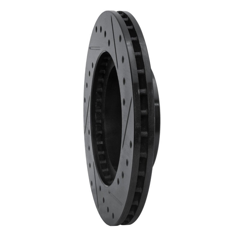 R1 Concepts Toyota Celica Front Left Drilled & Slotted Brake Rotor - Black | rncECB - 76027L - JDMuscleSPK983677