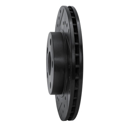 R1 Concepts Toyota Celica Front Left Drilled & Slotted Brake Rotor - Black | rncECB - 76027L - JDMuscleSPK983677