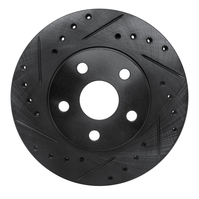R1 Concepts Toyota Celica Front Left Drilled & Slotted Brake Rotor - Black | rncECB - 76027L - JDMuscleSPK983677