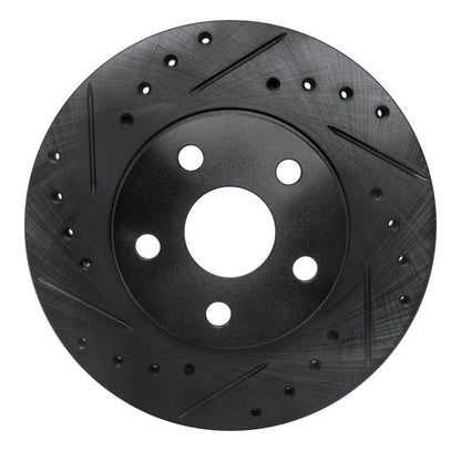 R1 Concepts Toyota Celica Front Left Drilled & Slotted Brake Rotor - Black | rncECB - 76027L - JDMuscleSPK983677