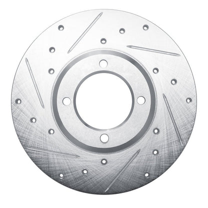 R1 Concepts Toyota Celica Front Left Drilled & Slotted Silver Brake Rotor (1980 - 1981) | rncEDZ - 76008L - JDMuscleSPK987467