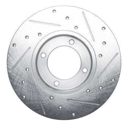 R1 Concepts Toyota Celica Front Left Drilled & Slotted Silver Brake Rotor (1980 - 1981) | rncEDZ - 76008L - JDMuscleSPK987467