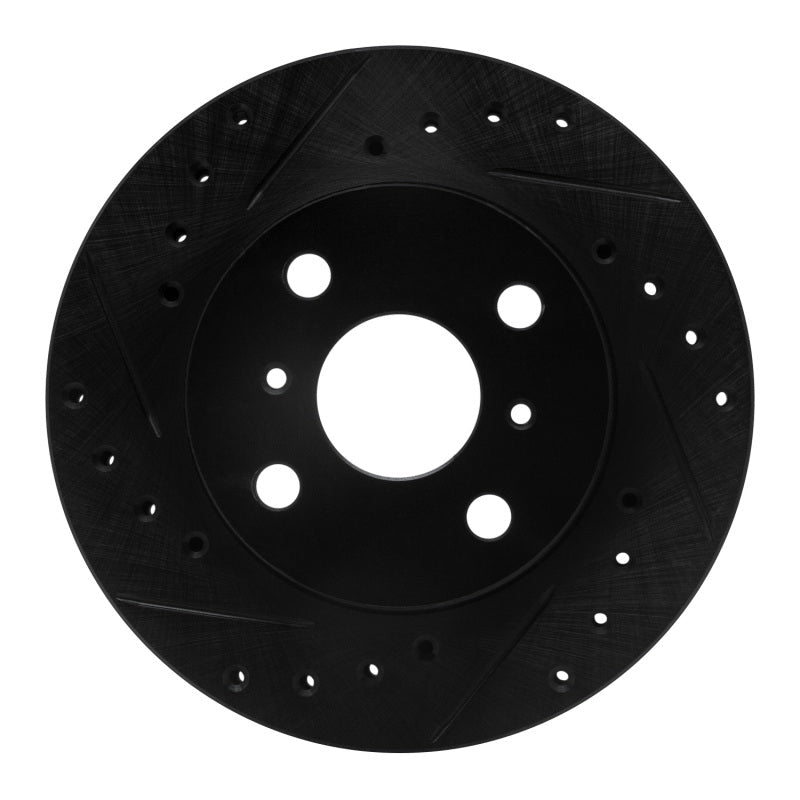 R1 Concepts Toyota Celica Front Right Drilled & Slotted Brake Rotor - Black | rncECB - 76026R - JDMuscleSPK983676