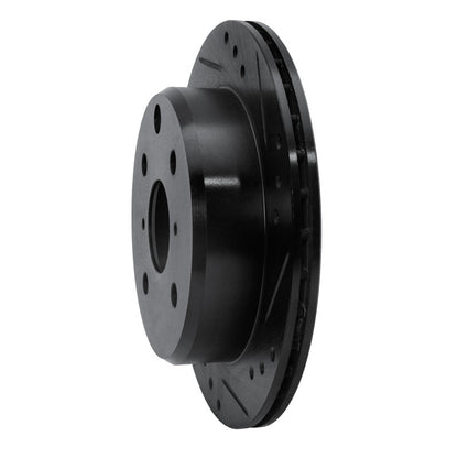 R1 Concepts Toyota Celica Rear Right Drilled & Slotted Brake Rotor – Black Finish, Part No. RNC - ECB - 76014R | rncECB - 76014R - JDMuscleSPK983656