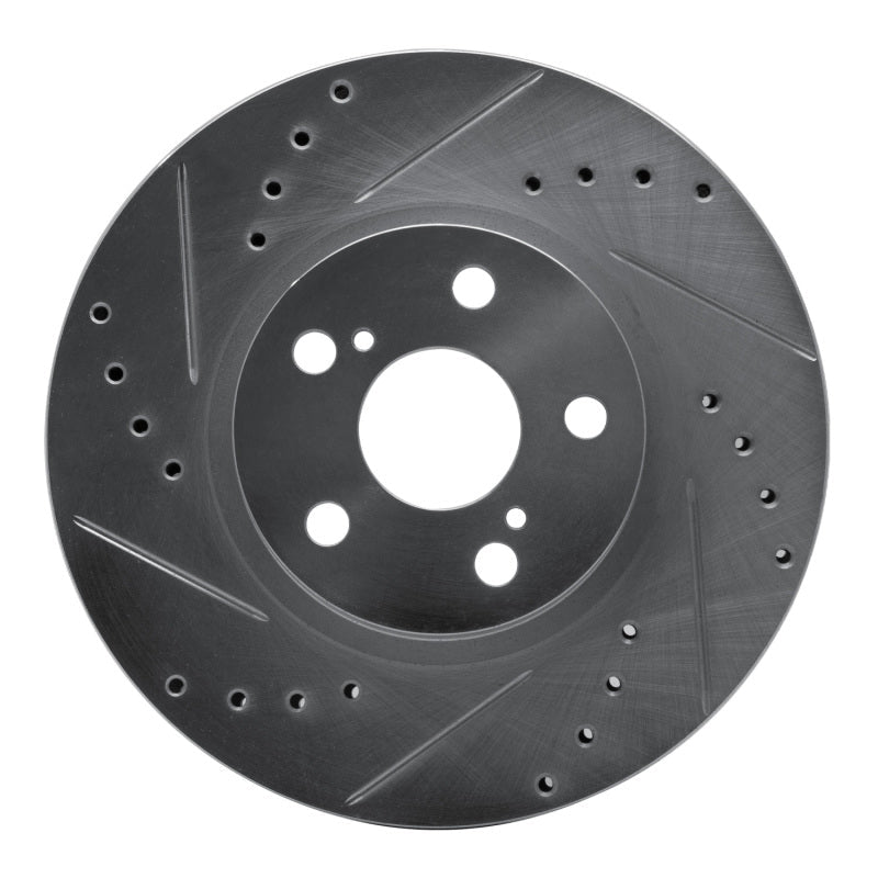 R1 Concepts Toyota Corolla 2009 - 2015 Front Left Drilled & Slotted Silver Brake Rotor - Part Number RNCEDZ - 92009L | rncEDZ - 92009L - JDMuscleSPK987870