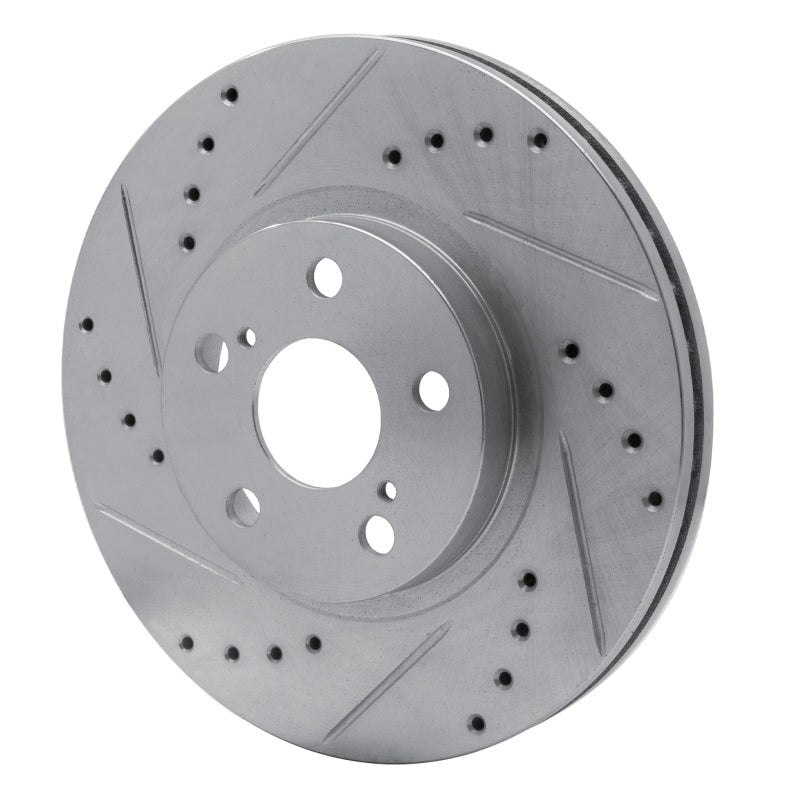 R1 Concepts Toyota Corolla 2009 - 2015 Front Left Drilled & Slotted Silver Brake Rotor - Part Number RNCEDZ - 92009L | rncEDZ - 92009L - JDMuscleSPK987870