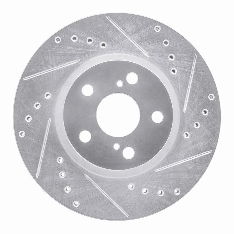 R1 Concepts Toyota Corolla Front Right Drilled & Slotted Silver Brake Rotor (2010 - 2015) | rncEDZ - 92009R - JDMuscleSPK987871