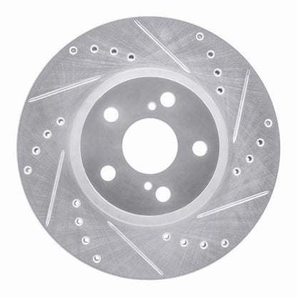 R1 Concepts Toyota Corolla Front Right Drilled & Slotted Silver Brake Rotor (2010 - 2015) | rncEDZ - 92009R - JDMuscleSPK987871