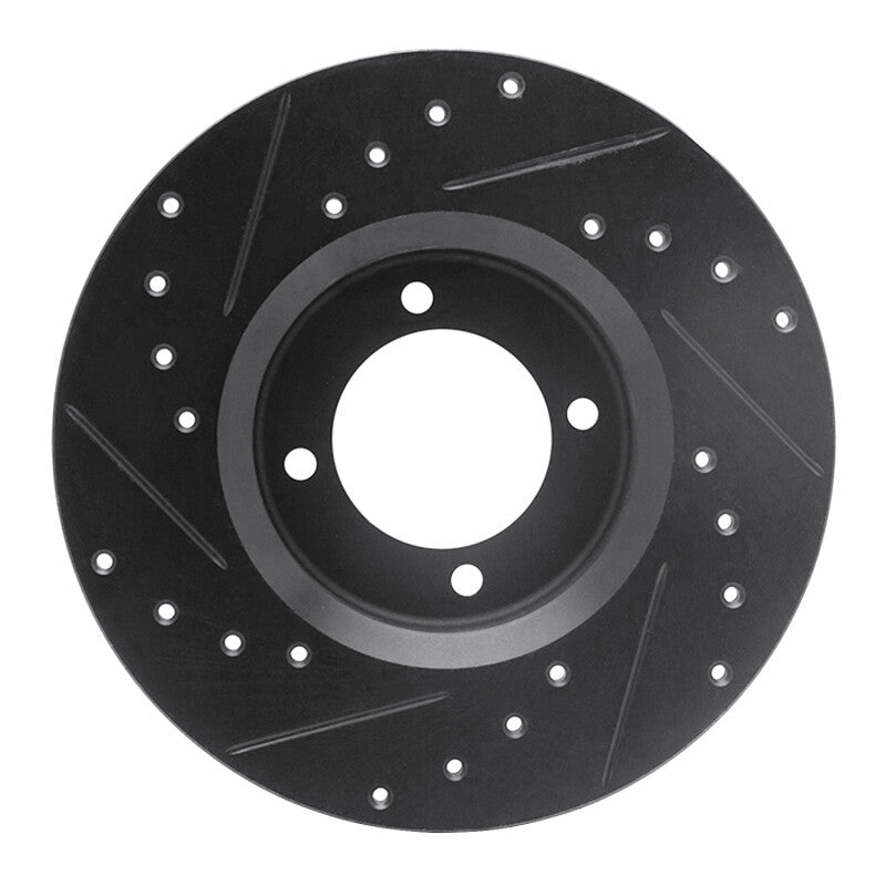 R1 Concepts Toyota Corona 1972 - 1982 Front Right Drilled & Slotted Black Brake Rotor | rncECB - 76009R - JDMuscleSPK983650