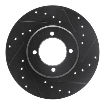 R1 Concepts Toyota Corona 1972 - 1982 Front Right Drilled & Slotted Black Brake Rotor | rncECB - 76009R - JDMuscleSPK983650