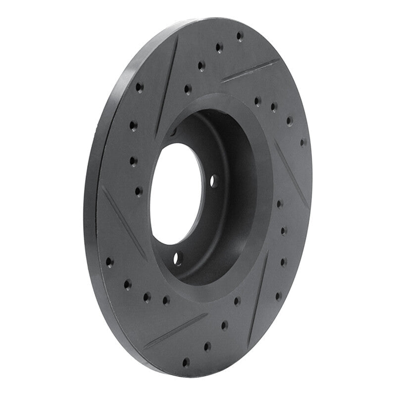 R1 Concepts Toyota Corona 1972 - 1982 Front Right Drilled & Slotted Black Brake Rotor | rncECB - 76009R - JDMuscleSPK983650