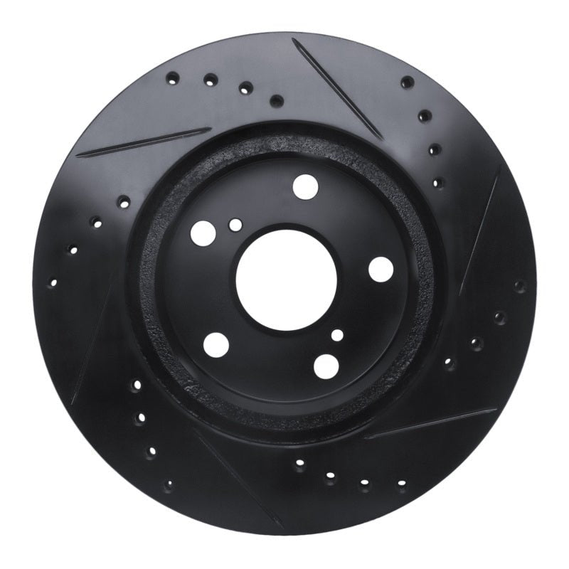 R1 Concepts Toyota Cressida Front Left Drilled & Slotted Black Brake Rotor (Part Number: rncECB - 76040L) | rncECB - 76040L - JDMuscleSPK983687
