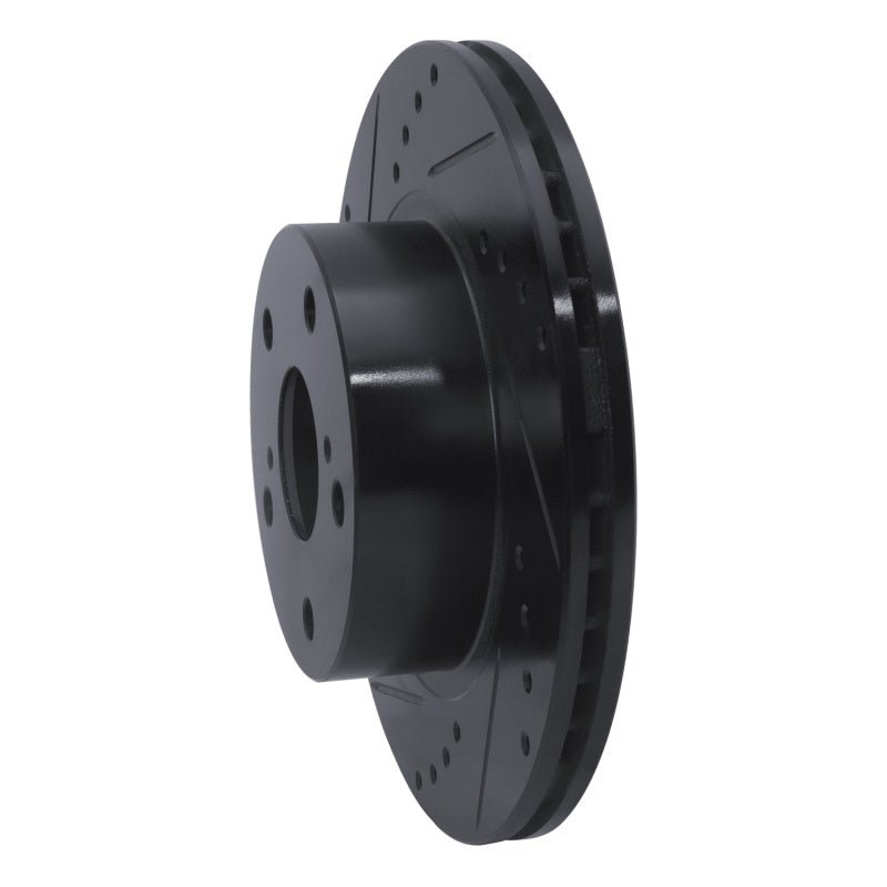 R1 Concepts Toyota Cressida Front Left Drilled & Slotted Black Brake Rotor (Part Number: rncECB - 76040L) | rncECB - 76040L - JDMuscleSPK983687