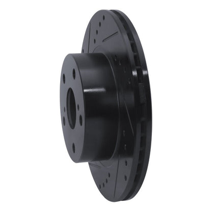 R1 Concepts Toyota Cressida Front Left Drilled & Slotted Black Brake Rotor (Part Number: rncECB - 76040L) | rncECB - 76040L - JDMuscleSPK983687
