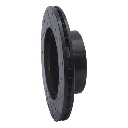 R1 Concepts Toyota Cressida Front Left Drilled & Slotted Black Brake Rotor (Part Number: rncECB - 76040L) | rncECB - 76040L - JDMuscleSPK983687