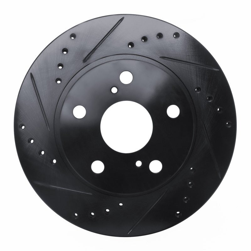 R1 Concepts Toyota Cressida Front Left Drilled & Slotted Black Brake Rotor (Part Number: rncECB - 76040L) | rncECB - 76040L - JDMuscleSPK983687