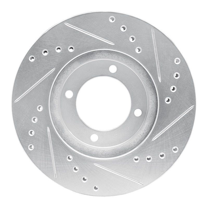 R1 Concepts Toyota Cressida Front Left Drilled & Slotted Brake Rotor - Silver Finish | rncEDZ - 76024L - JDMuscleSPK987491