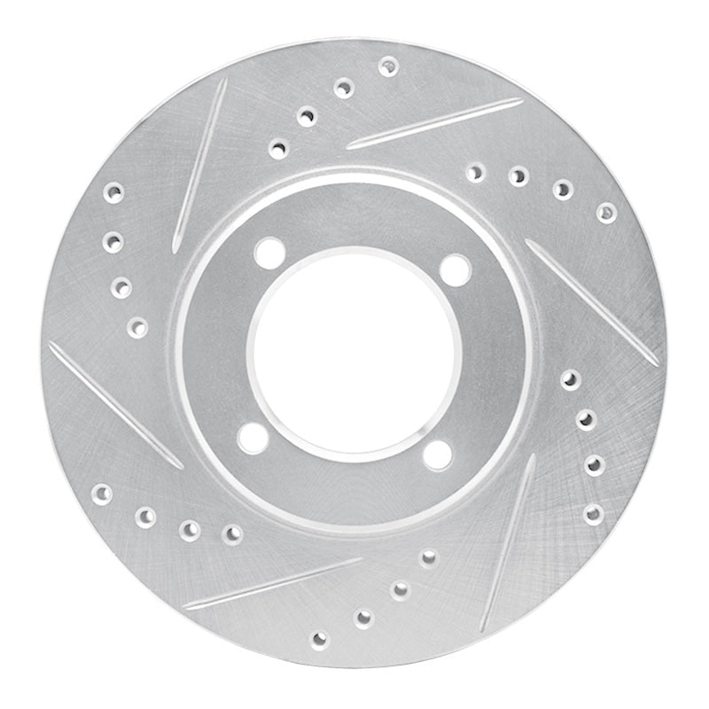 R1 Concepts Toyota Cressida Front Left Drilled & Slotted Brake Rotor - Silver Finish | rncEDZ - 76024L - JDMuscleSPK987491