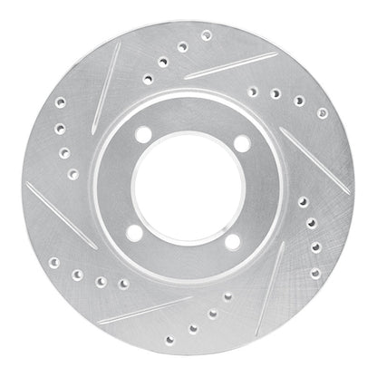 R1 Concepts Toyota Cressida Front Left Drilled & Slotted Brake Rotor - Silver Finish | rncEDZ - 76024L - JDMuscleSPK987491