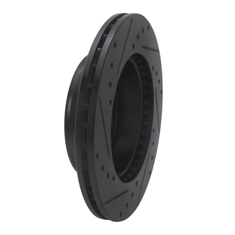 R1 Concepts Toyota Hilux 2009 - 2015 Front Right Drilled & Slotted Black Brake Rotor | rncECB - 92069R - JDMuscleSPK983983