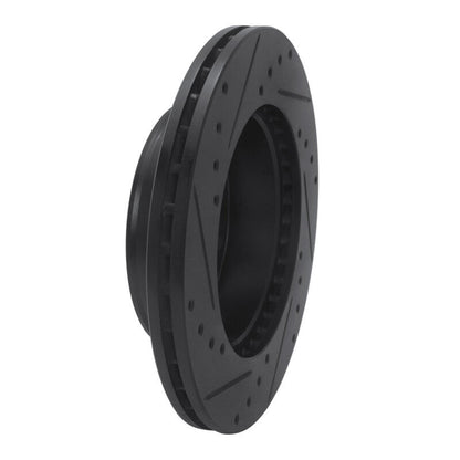 R1 Concepts Toyota Hilux 2009 - 2015 Front Right Drilled & Slotted Black Brake Rotor | rncECB - 92069R - JDMuscleSPK983983