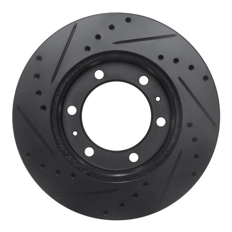 R1 Concepts Toyota Hilux 2009 - 2015 Front Right Drilled & Slotted Black Brake Rotor | rncECB - 92069R - JDMuscleSPK983983