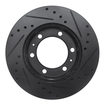 R1 Concepts Toyota Hilux Front Left Drilled & Slotted Black Brake Rotor (Part Number: RNC - ECB - 92069L) | rncECB - 92069L - JDMuscleSPK983982