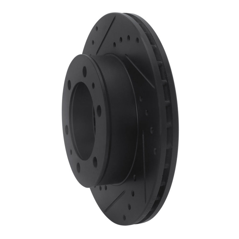 R1 Concepts Toyota Hilux Front Left Drilled & Slotted Black Brake Rotor (Part Number: RNC - ECB - 92069L) | rncECB - 92069L - JDMuscleSPK983982