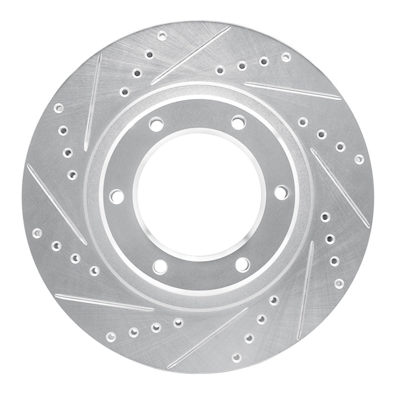 R1 Concepts Toyota Land Cruiser Front Left Drilled & Slotted Silver Brake Rotor (Part rncEDZ - 76110L) | rncEDZ - 76110L - JDMuscleSPK987617