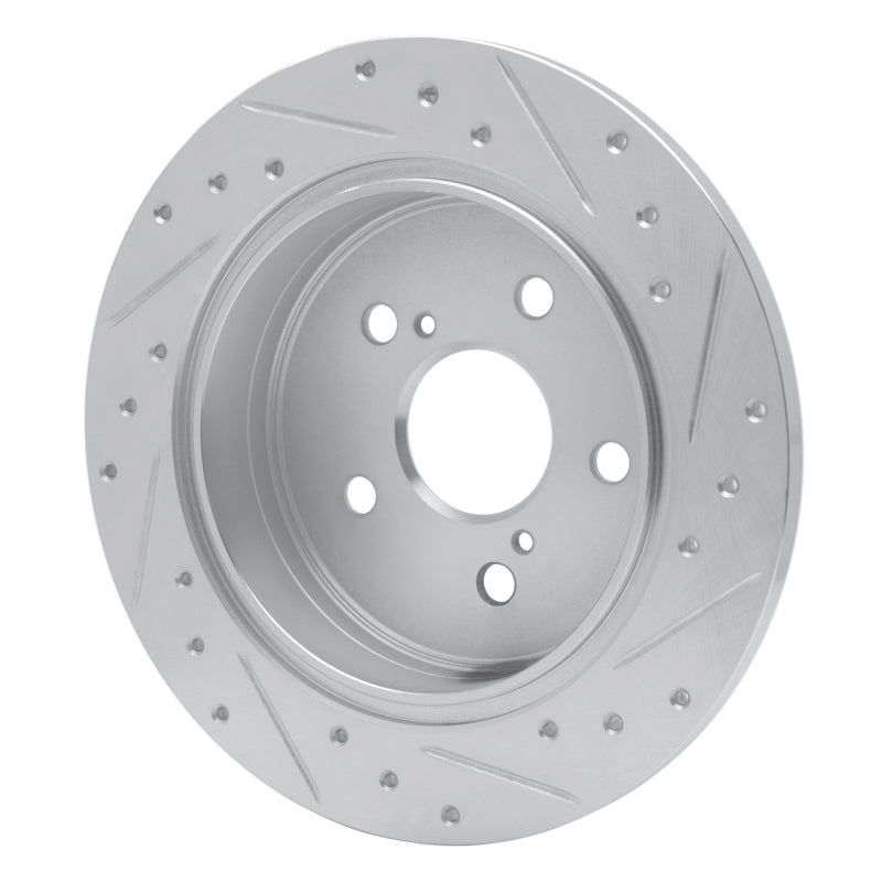 R1 Concepts Toyota Mirai Rear Left Drilled & Slotted Silver Brake Rotor - Part  RNCEDZ - 76089L | rncEDZ - 76089L - JDMuscleSPK987579