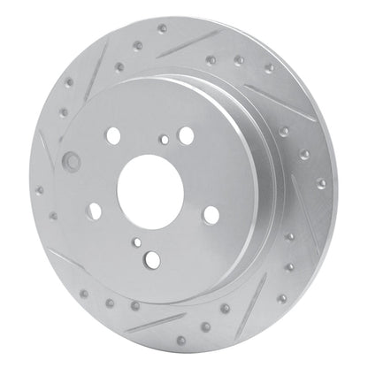 R1 Concepts Toyota Mirai Rear Left Drilled & Slotted Silver Brake Rotor - Part  RNCEDZ - 76089L | rncEDZ - 76089L - JDMuscleSPK987579