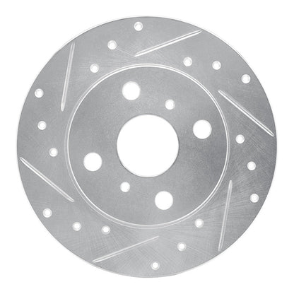 R1 Concepts Toyota MR2 1985 - 1986 Rear Left Drilled & Slotted Silver Brake Rotor | rncEDZ - 76031L - JDMuscleSPK987505