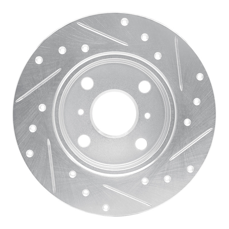 R1 Concepts Toyota MR2 1985 - 1986 Rear Left Drilled & Slotted Silver Brake Rotor | rncEDZ - 76031L - JDMuscleSPK987505