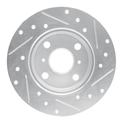 R1 Concepts Toyota MR2 1985 - 1986 Rear Left Drilled & Slotted Silver Brake Rotor | rncEDZ - 76031L - JDMuscleSPK987505